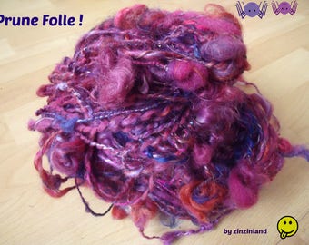 Crazy Plum, a handspun artyarn