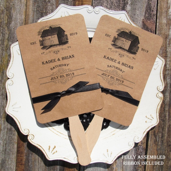 Wedding Fans Rustic | Rustic Wedding Fans | Wedding Favor Fans | Wedding Fans | Barn Wedding Favors | Wedding Keepsake Fan | Paper Fans Il_570xn