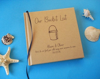 CUSTOM Our Bucket List First Anniversary Gift Journal · Our Wedding Anniversary Book · Our Bucket List Notebook · Paper Anniversary Gift