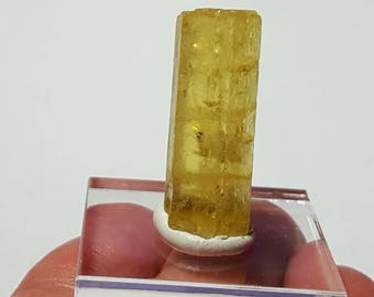 Sale HELIODOR GOLDEN BERYL 5.1 Gram Natural Terminated Crystal From Brazil
