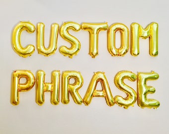 Custom Letter Balloons, Custom Balloon Letters, Letter Balloons, Gold Balloon Letters, Silver Balloon Letters, Pink Balloon Letters,