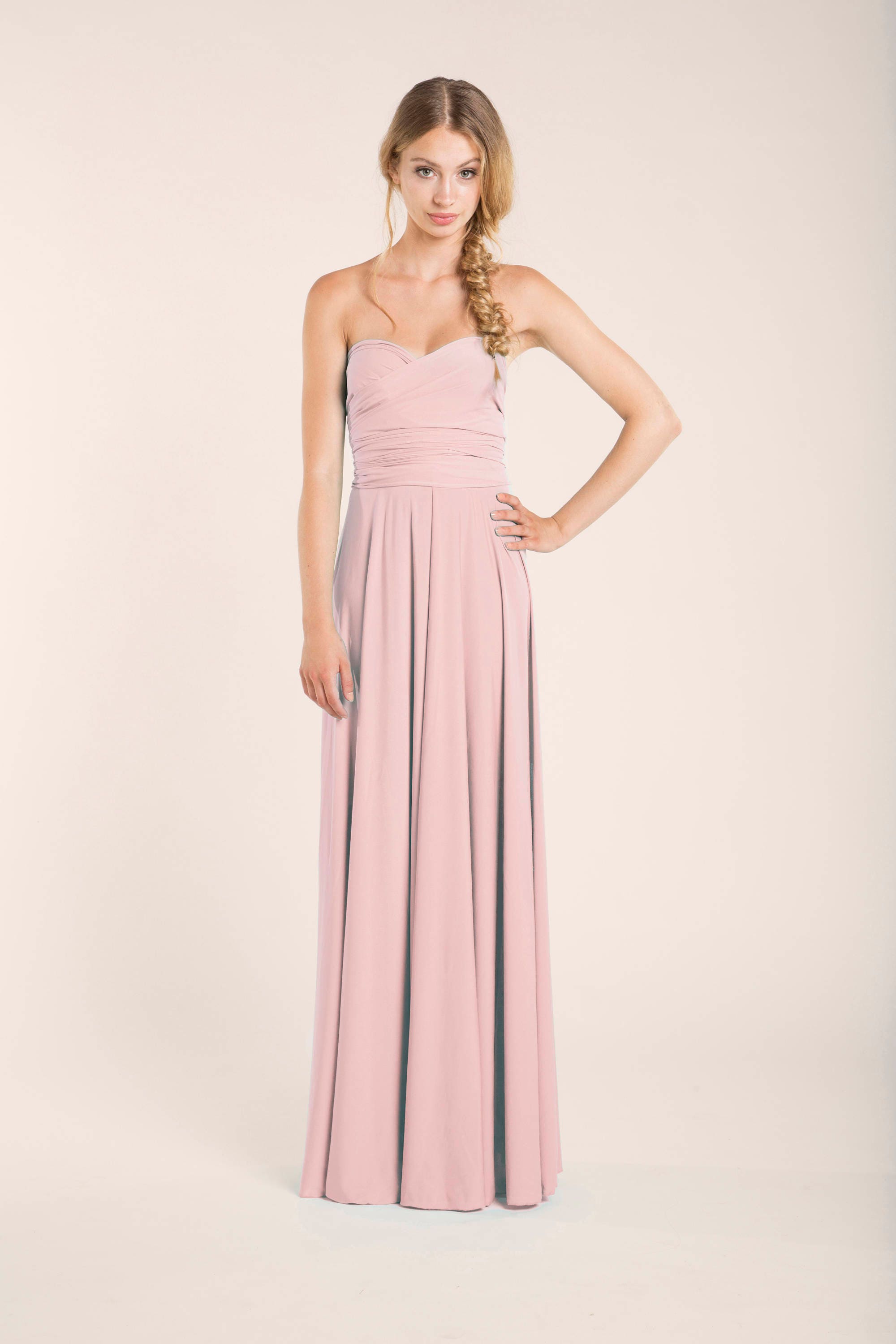  Rose  quartz infinity dress  rose  quartz bridesmaids  dress 