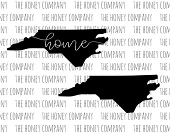 North Carolina SVG PNG DXF State Home OutlineInstant Download Silhouette Cricut Cut Files Cutting Machine String Art Template