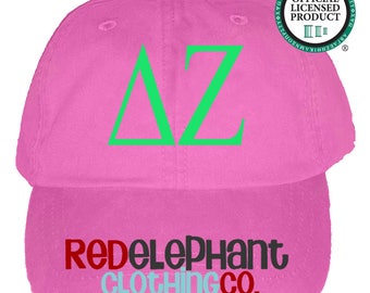Delta Zeta Hat, Monogrammed Baseball Cap, Personalized Baseball Hat, Sorority Gift, Embroidered Ball Cap, Monogrammed Baseball Hat, DZ hat