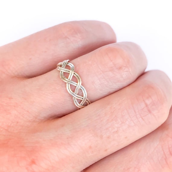 Sterling Silver Braid Ring Silver Braided Ring 925 Sterling