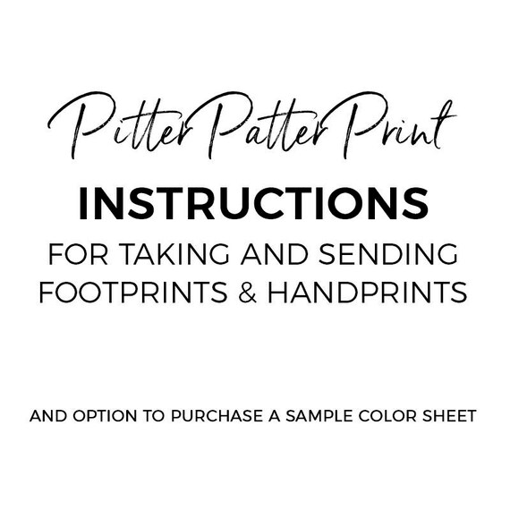 INSTRUCTIONS for how to take and send footprints and