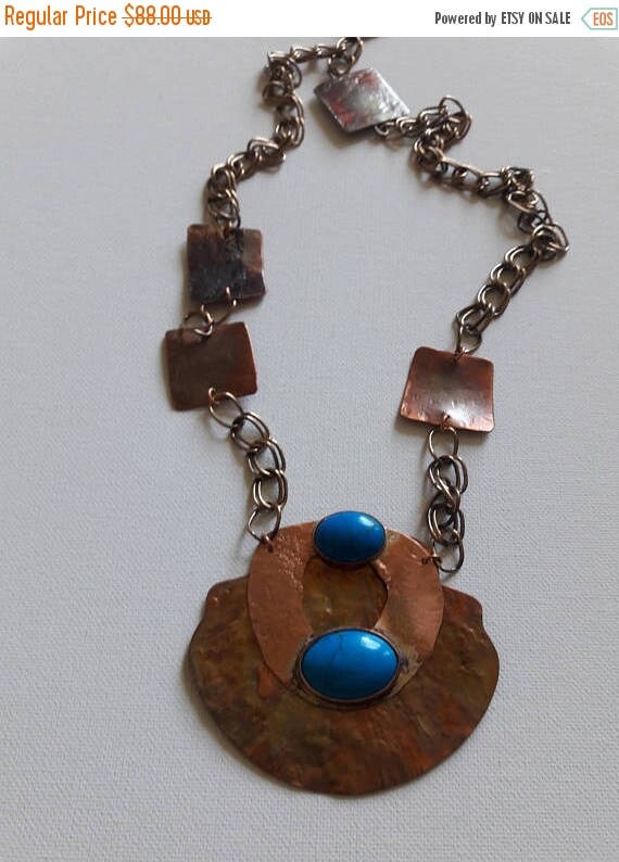 ON SALE 40 OFF Magnesite Necklace Magnesite Jewelry Blue