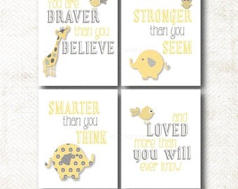 Braver, Smarter, Stronger, Art Print Set