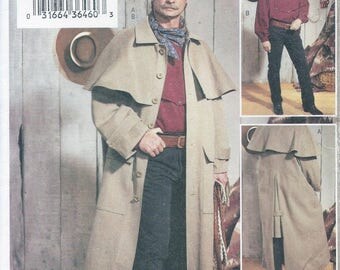Butterick Costumes 3830 Men's Historical Western Costume Sewing Pattern UNCUT