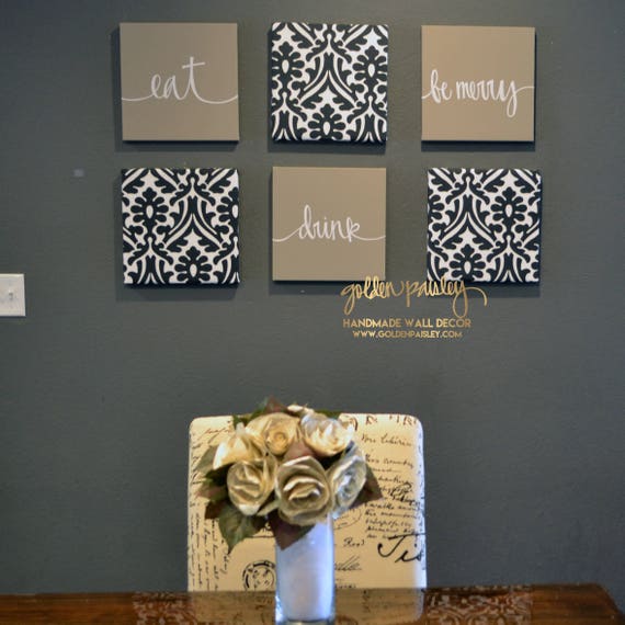 Beige Charcoal Gray Wall Art Set Canvas Wall Hangings Large