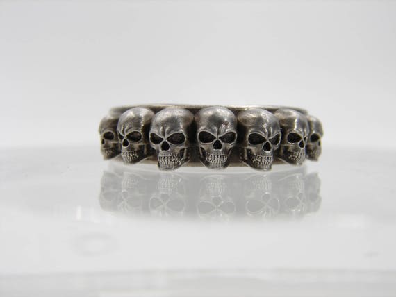 Skull ring. This is my custom design 7 Skull ring made with sterling silver.