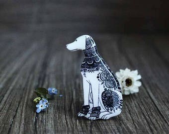 Dalmatian brooch pin Dog brooch pin Dalmatians art For dog lovers Dog jewelry animal jewelry for pet lovers (0131)