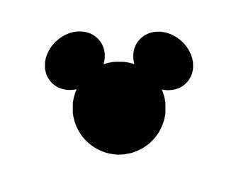 Mickey Mouse Head Silhouette Vector - SVG and PNG Digital Download - SVG graphic - png file