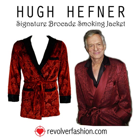 Signature Hugh Hefner Velvet Smoking Jacket & Lounge Pants