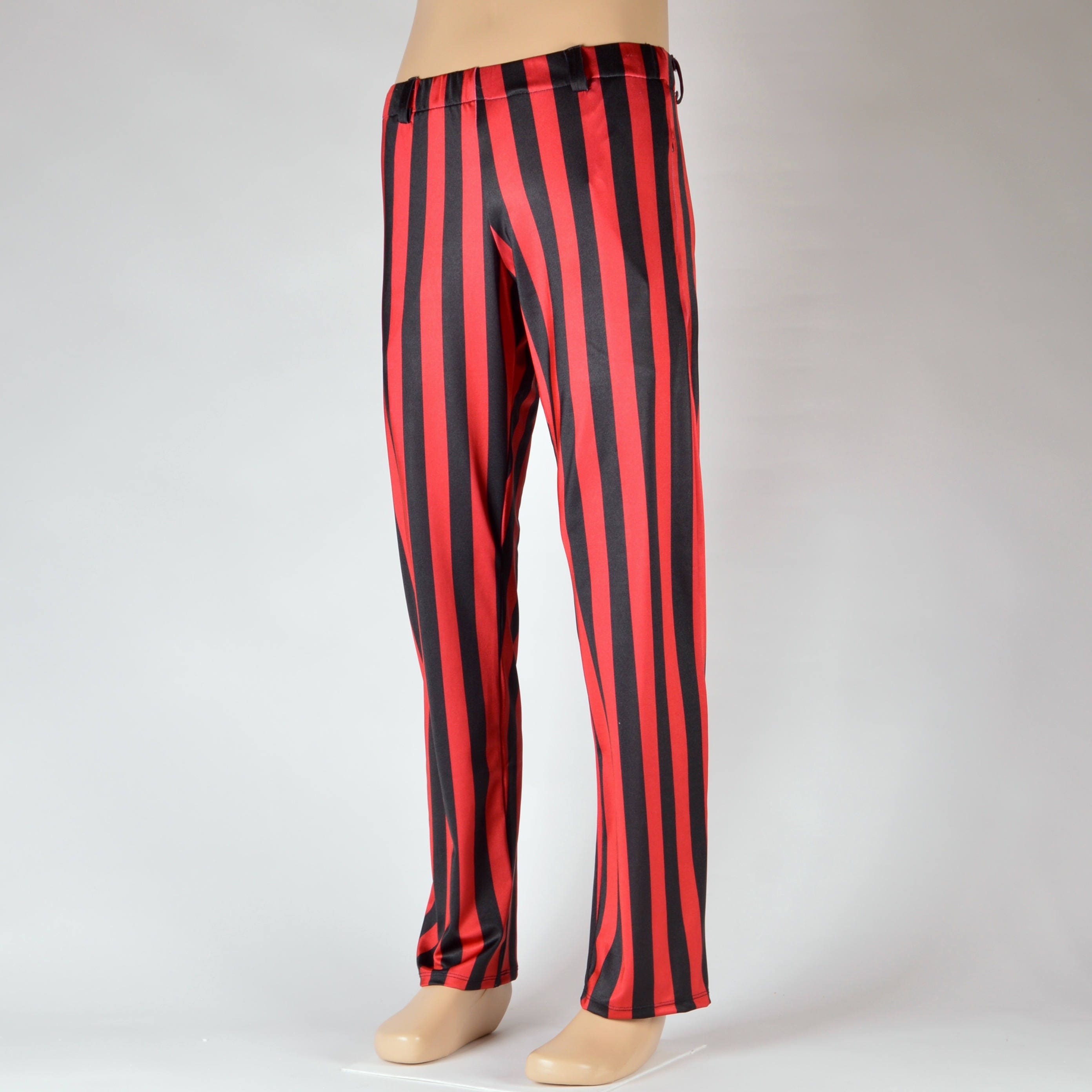 Red & Black Men's Striped Un-Dress Slacks // Pirate Pants