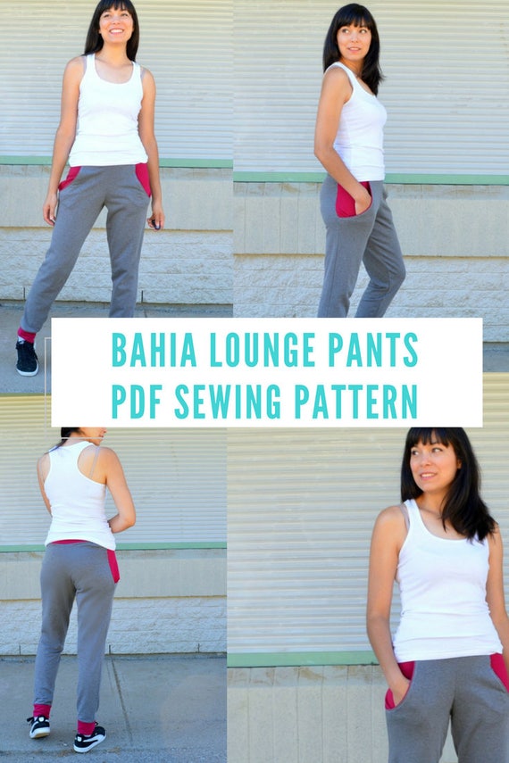 The Bahia Lounge Pants PDF sewing pattern and printable sewing