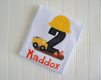 Construction Birthday Shirt, Construction Shirt, Birthday Shirt, Hard Hat Shirt, Dump Truck Birthday, Dump Truck Shirt, Construction Party