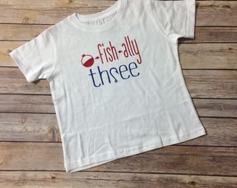 O-fish-ally Birthday Shirt - Fishing Birthday Shirt - Third Birthday Shirt - PICK YOUR NUMBER!