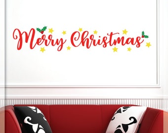 Christmas wall decal | Etsy