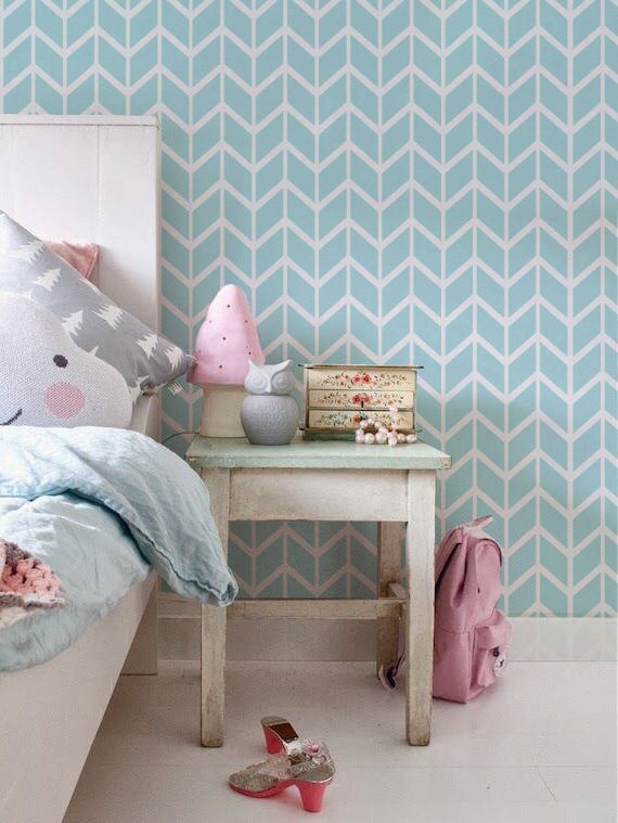 Self adhesive vinyl temporary removable wallpaper wall decal