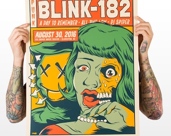 Blink-182 "Clarkston" Screen Printed Gig Poster