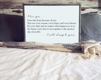 I love you | Sign | Farmhouse Sign | Farmhouse Decor |NoteBook | Farmhouse | Gifts For Her | Fixer Upper | Magnolia | Bedroom Decor |