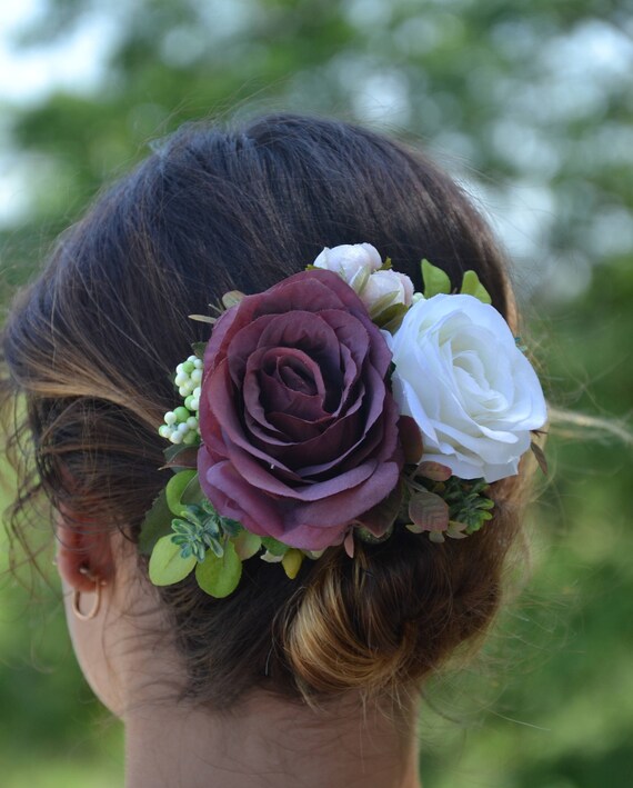 Flower hair clip Floral hair clip Bridesmaid hair accessories
