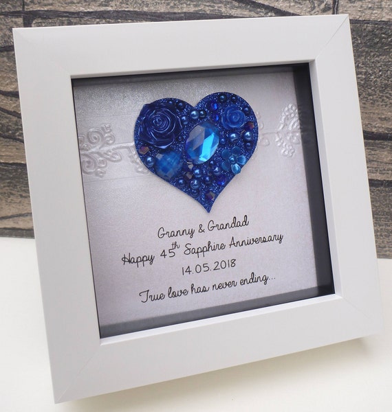 45th wedding anniversary gift 45th anniversary gift sapphire