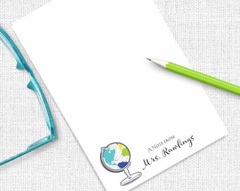 Personalized Teacher Note Pad, Personalized Notepad, Back To School, Personalized Stationary, Teacher Gift, Writing Pad, Writing Paper