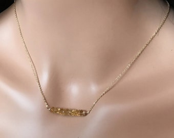 Citrine Necklace Protection Necklace Amulet Necklace Energy Necklace Amulet Jewelry Bead Layering Choker Fertility Necklace Unique Necklace