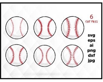 Baseball SVG Files for Cricut Cutting Sports Balls Designs - SVG Files for Silhouette - Instant Download, Svg for Cricut & Silhuette
