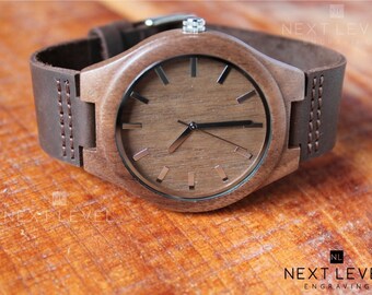 Anniversary Gifts for Men, 20th Anniversary, Mens Watch Boyfriend Gift Engraved Watch Mens Wooden Watch, Engraved Wood Watch, Husband Gift