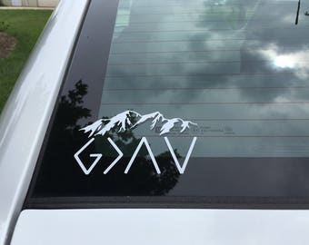 God is Greater Than the Highs and Lows Permanent/Glossy Vinyl Decal
