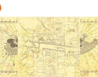 ON SALE Counted Cross Stitch Patterns - big complete marauder's map Harry Potter - 95.64" x 20.50" - L1333