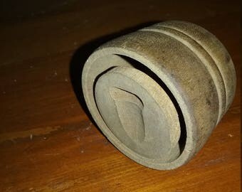 Vintage wooden acorn butter mold