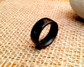 Black Ring. Graphite Ring. Mens Ring. 4,6,8,10,12 mm Wide.