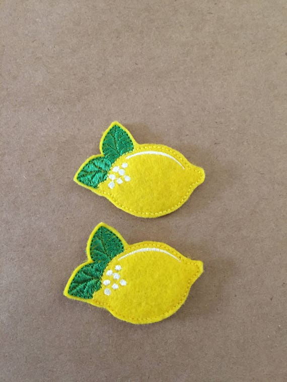 Lemon Feltie, Lemon Embellishment. Choose 1, 2 or 4