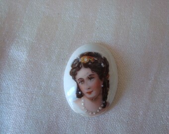 ANTIQUE LIMOGES PORCELAIN CABOCHON