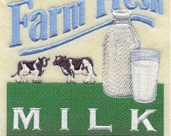 Farm Fresh Milk Flour Sack Towel Kitchen