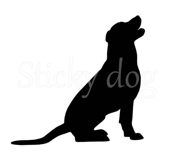 labrador retriever silhouette sticker from stickydog on etsy studio