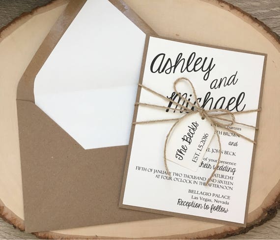 Rustic Wedding Invitation Kits 6