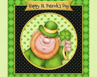 st paddys day fabric panel