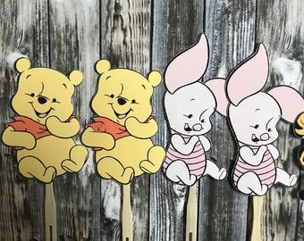 Pooh cupcake toppers | Etsy