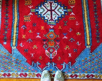 Vintage Moroccan Taznakht Rug, Moroccan Rug, Moroccan Rug Runner, Berber Rug, Hallway Runner, Bohemian Rug, Bohemian Home, FREE SHIPPING