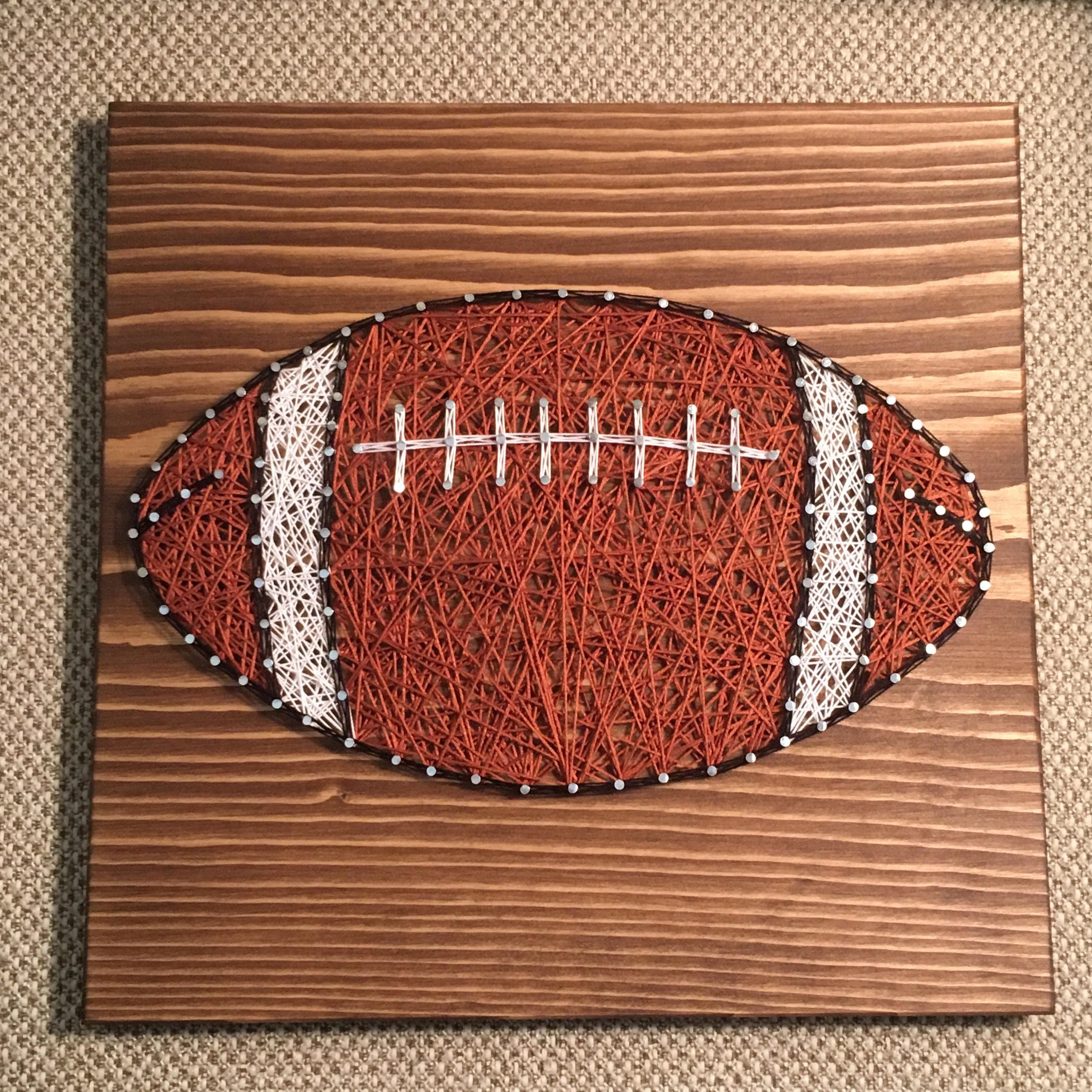 CUSTOM Sports Football String Art Sign Sports Art Wall