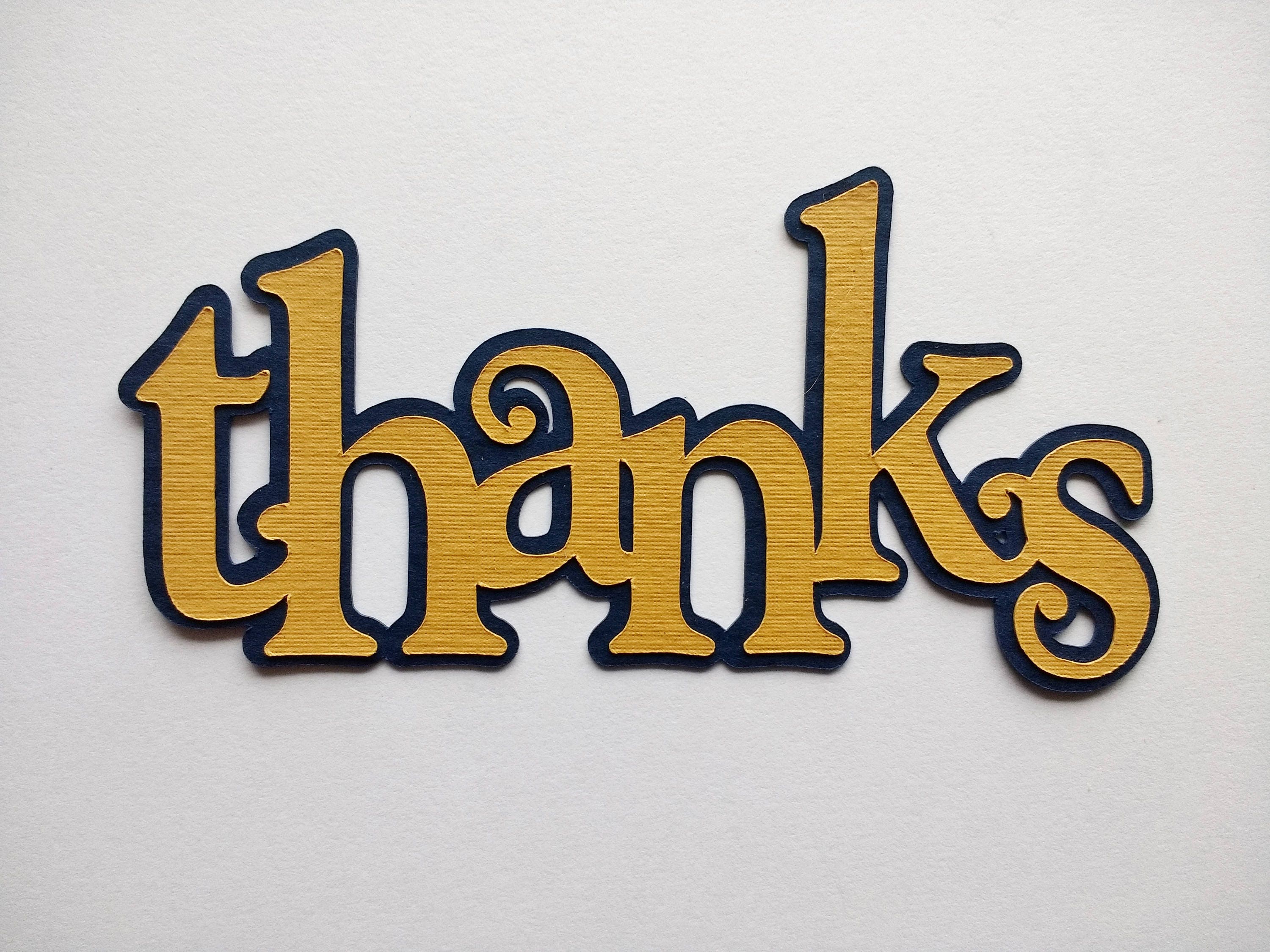 Thank You Cutouts - Thank You Die Cut - Card Embellishment - Thank You ...