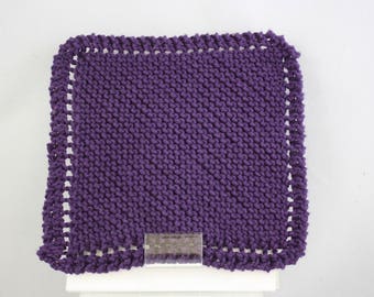 dishcloths, cotton dishcloths, hand knit dishcloths, knit dishcloths, purple dishcloths, washcloths, hand knit washcloths, knit washcloths