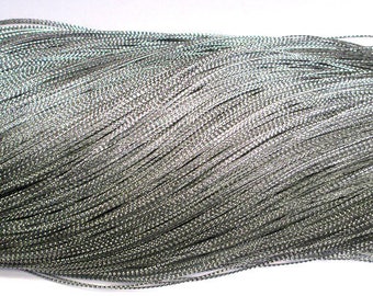 100 m Silver metallic thread woven 0.8 mm