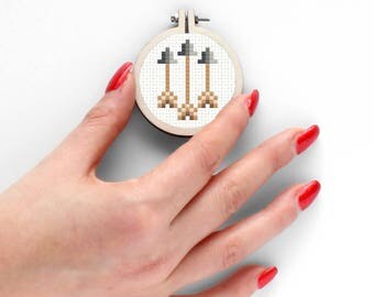 Tribal Aztec Mini Arrows Cross Stitch Pattern Easy Downloadable Pattern Geometric Arrows Bohemian Cross Stitch Boho Arrows Pattern