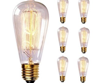 Edison Bulbs- 6 pack - Filament Bulb-40 Watt